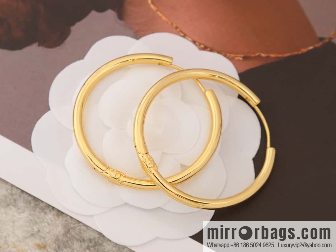 New ☑️ Chanel medieval series gold round earrings stud earrings