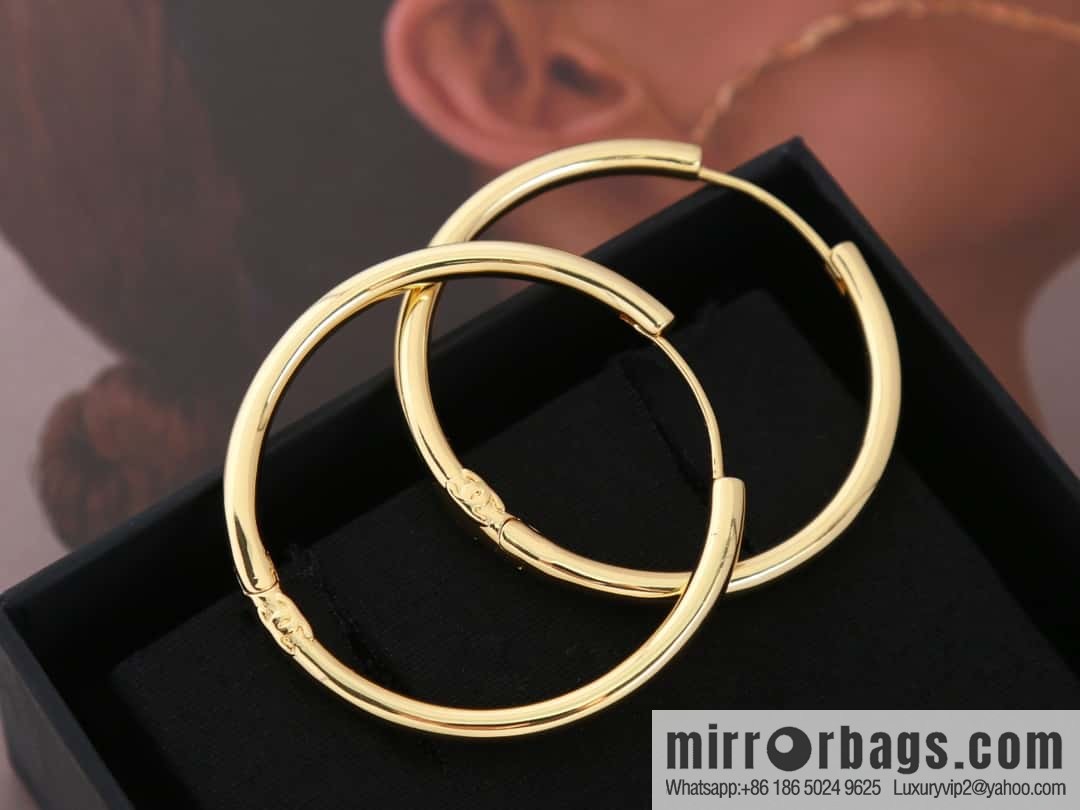 New ☑️ Chanel medieval series gold round earrings stud earrings
