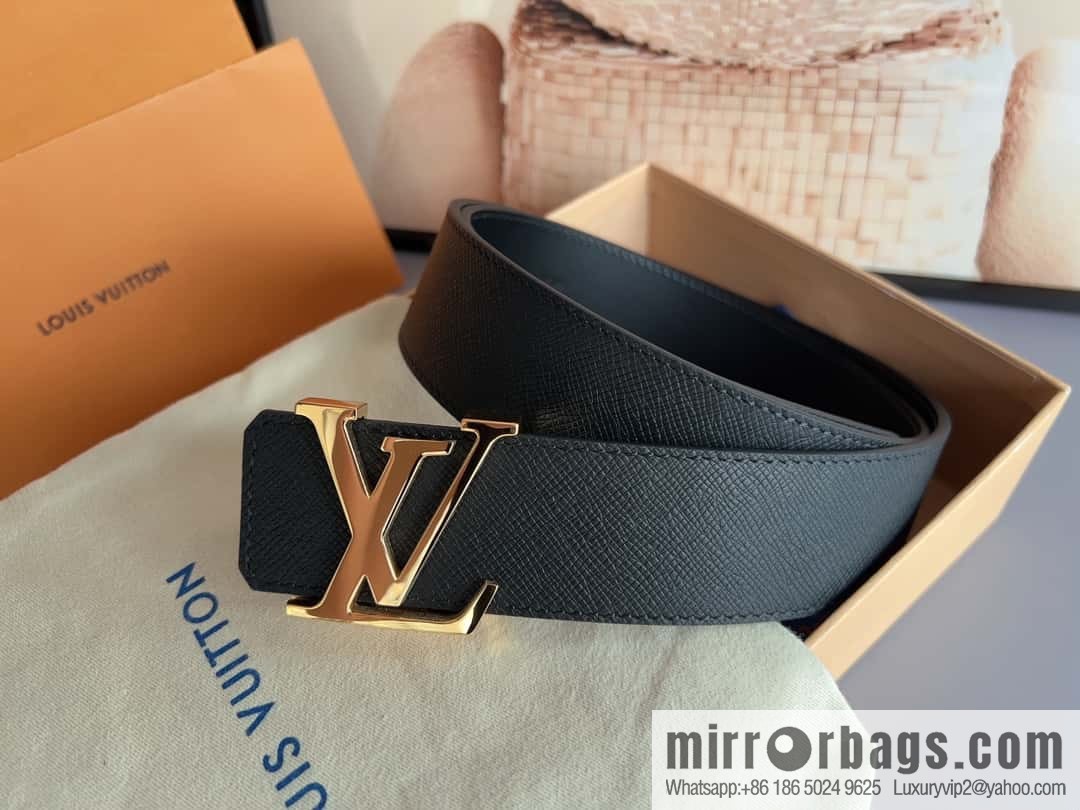 LV/Louis Vuitton Select Italy imported high-quality leather hardware waist belt 4.0cm