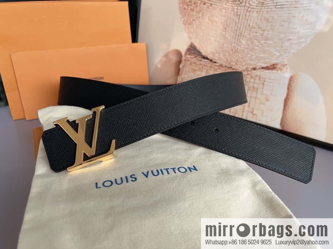 LV/Louis Vuitton Select Italy imported high-quality leather hardware waist belt 4.0cm