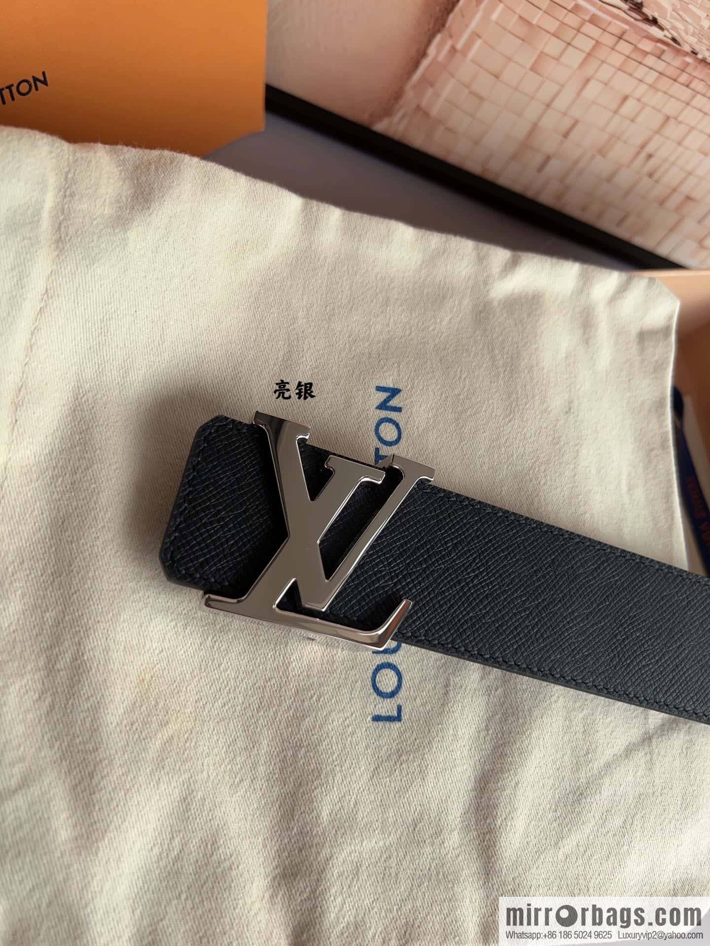LV/Louis Vuitton Select Italy imported high-quality leather hardware waist belt 4.0cm