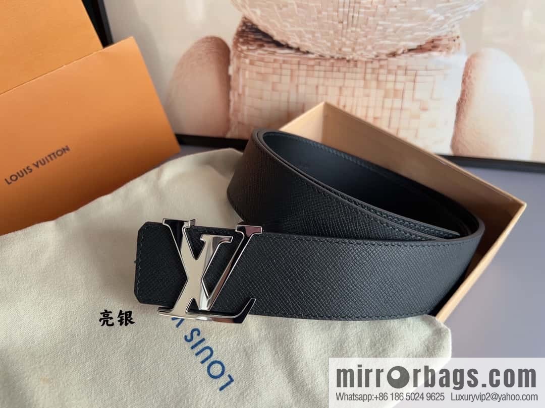 LV/Louis Vuitton Select Italy imported high-quality leather hardware waist belt 4.0cm