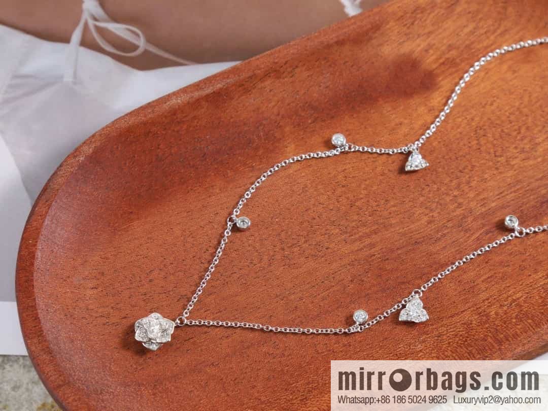 Piaget rose necklace in white gold