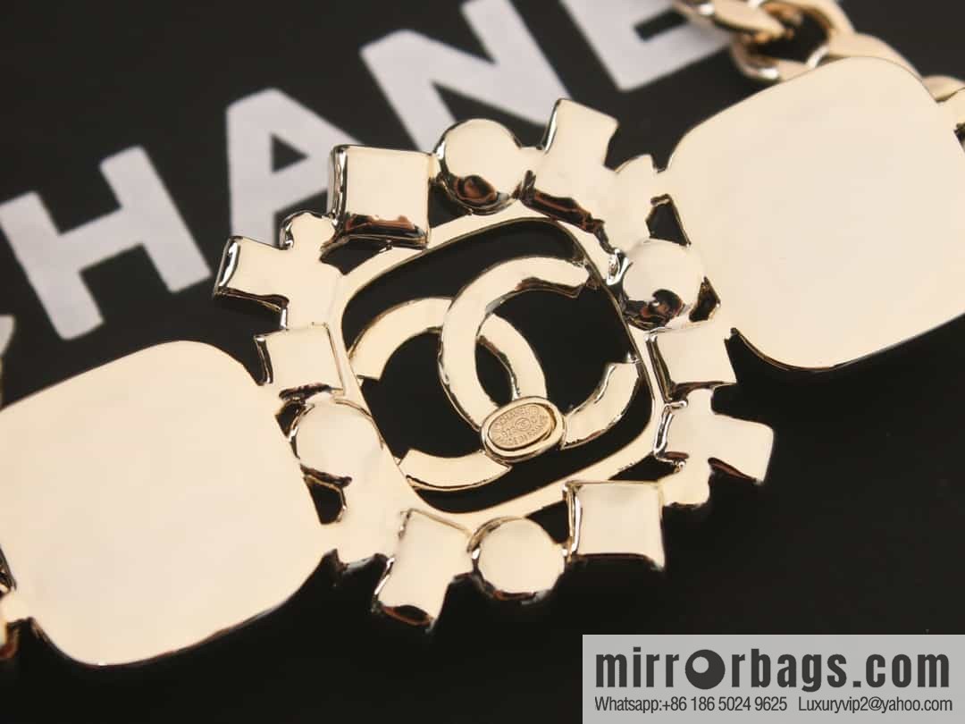 New ☑️ Chanel double c black square necklace