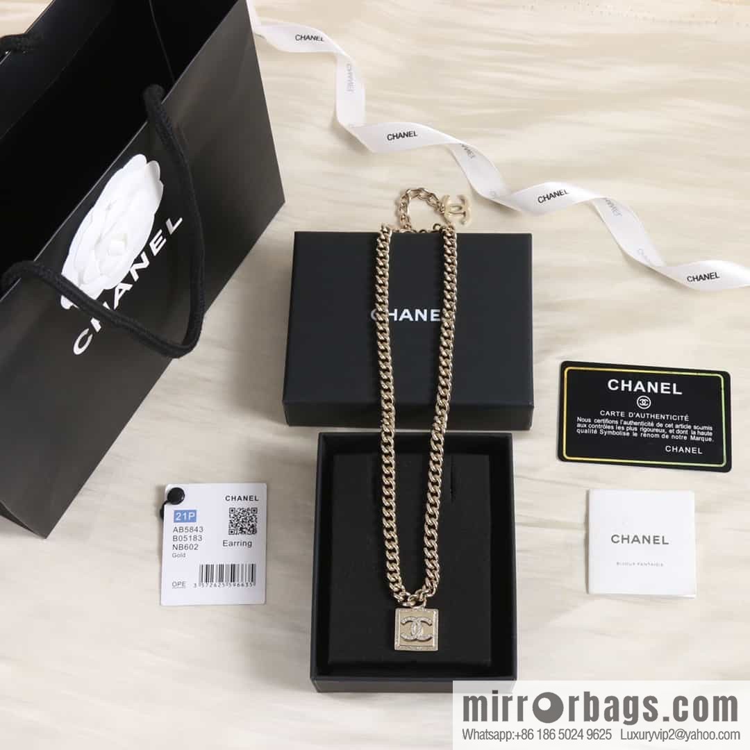 New ☑️ Chanel double c square necklace necklace