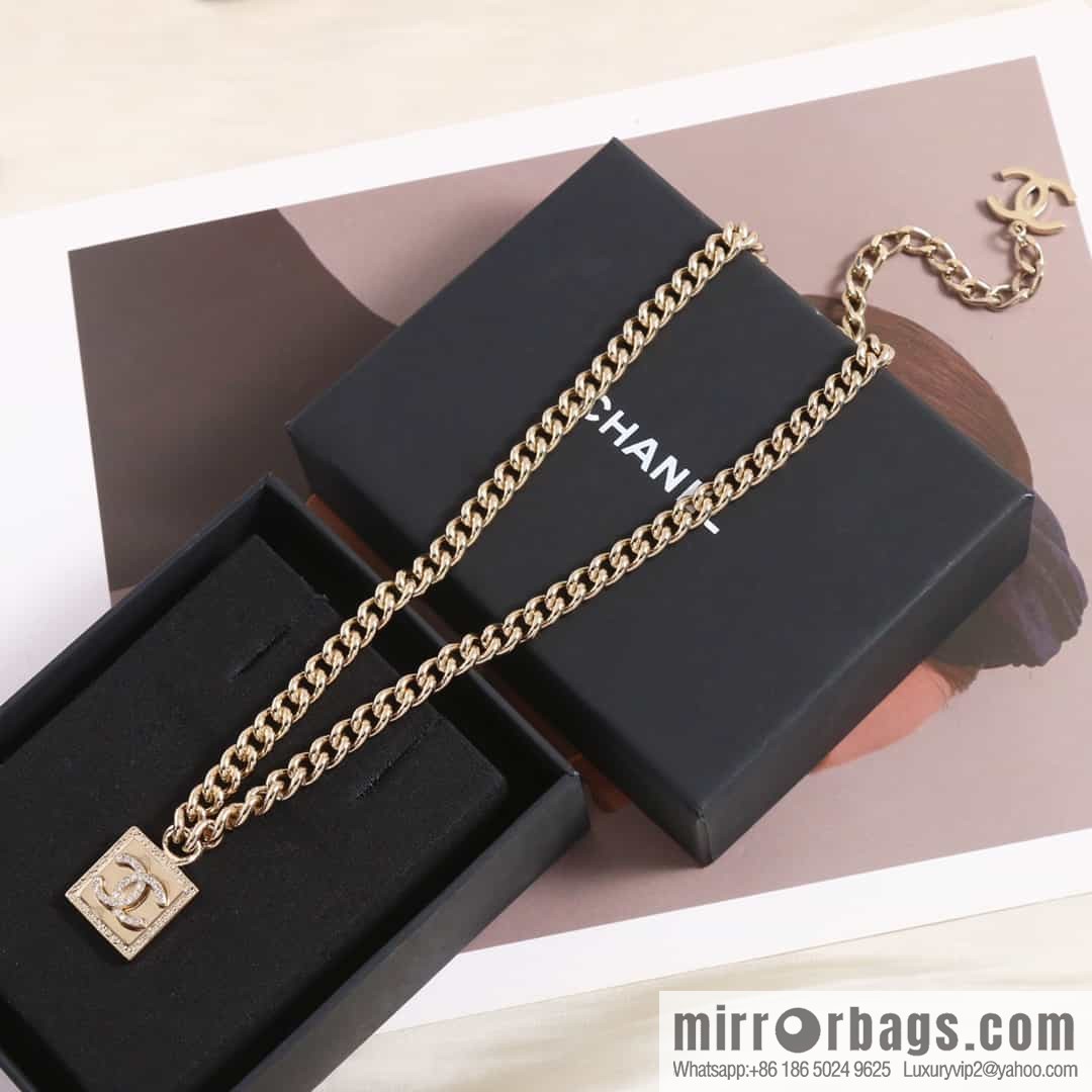 New ☑️ Chanel double c square necklace necklace