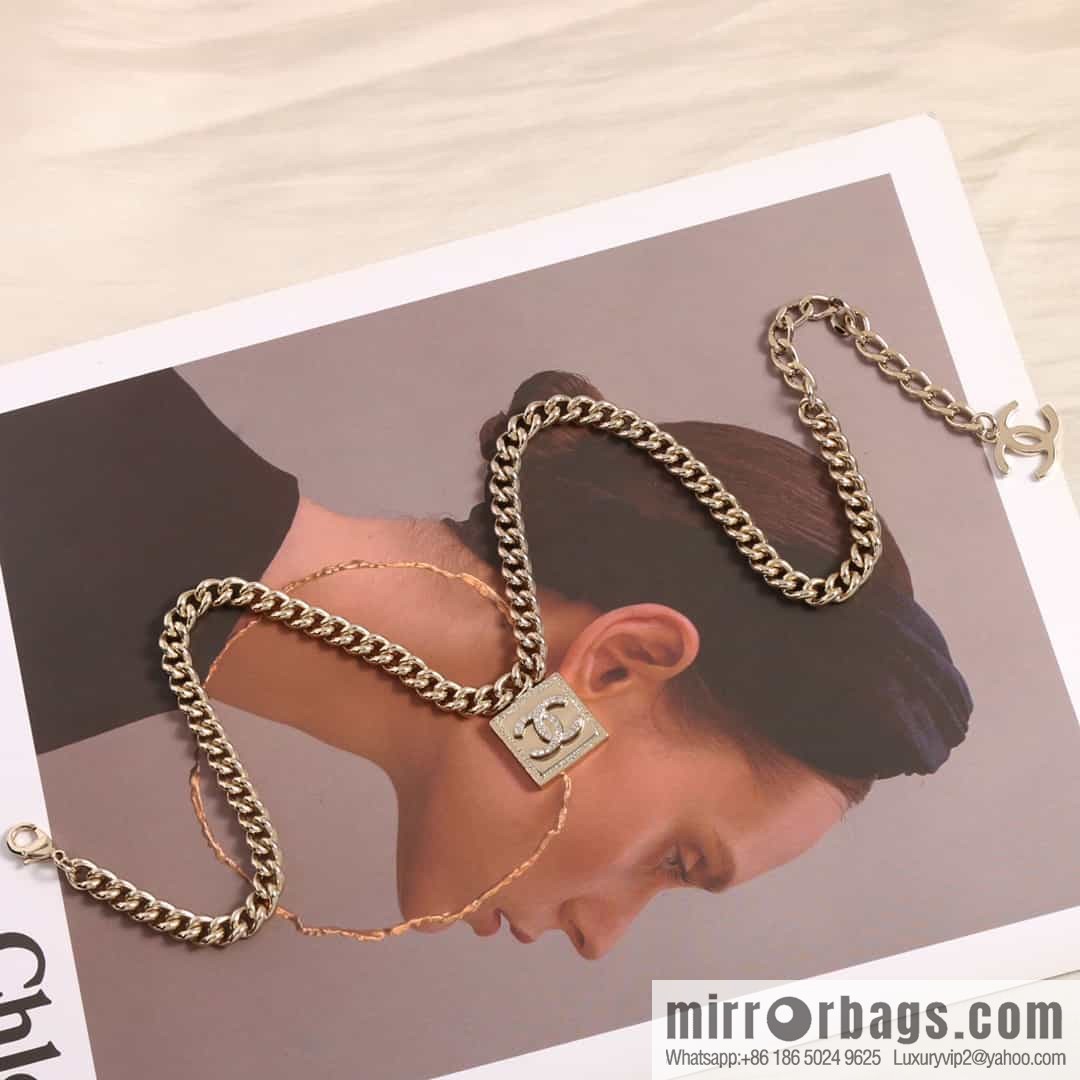 New ☑️ Chanel double c square necklace necklace