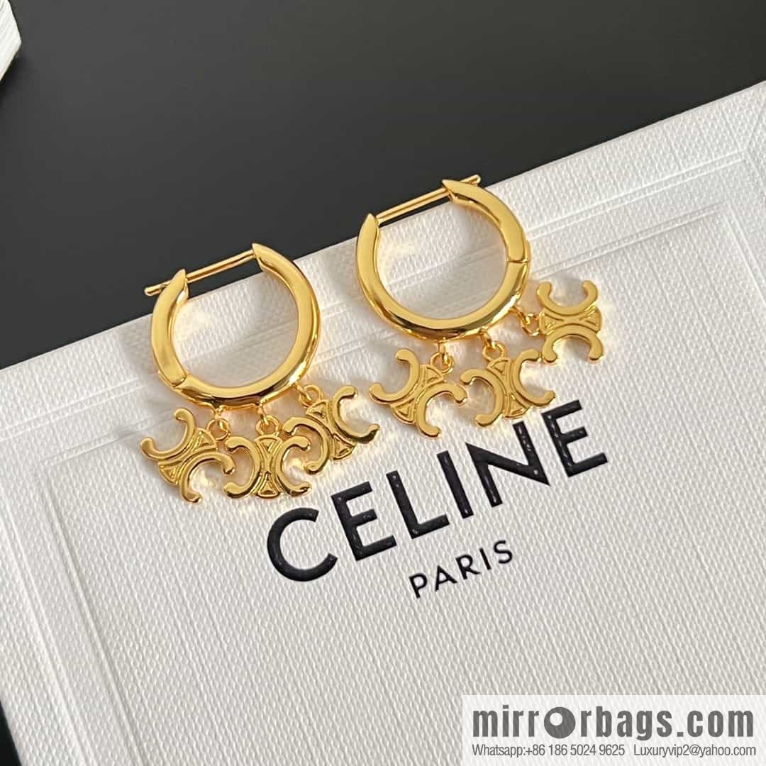 New ☑️ Celine Arc de Triomphe fringed earrings