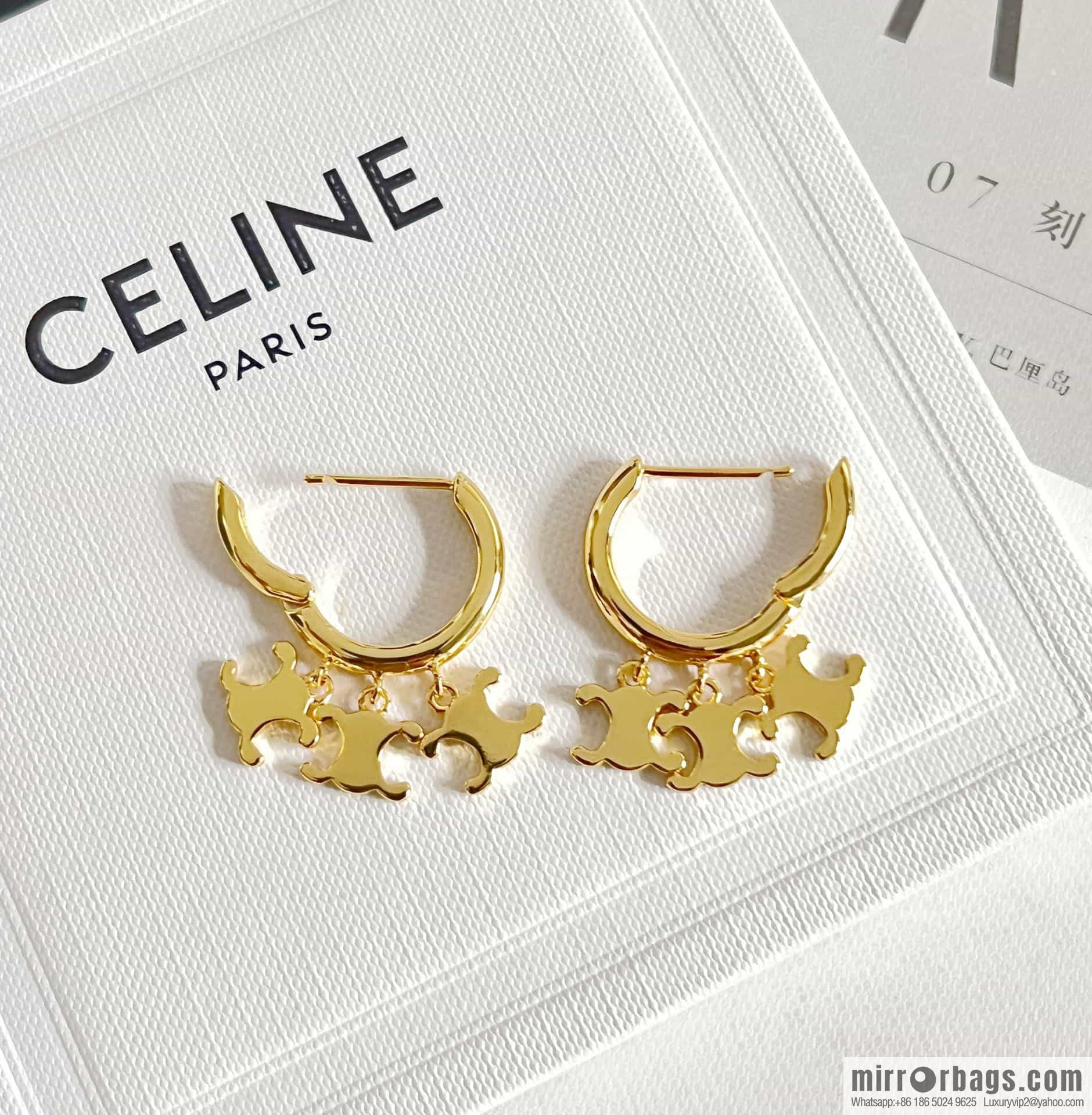 New ☑️ Celine Arc de Triomphe fringed earrings