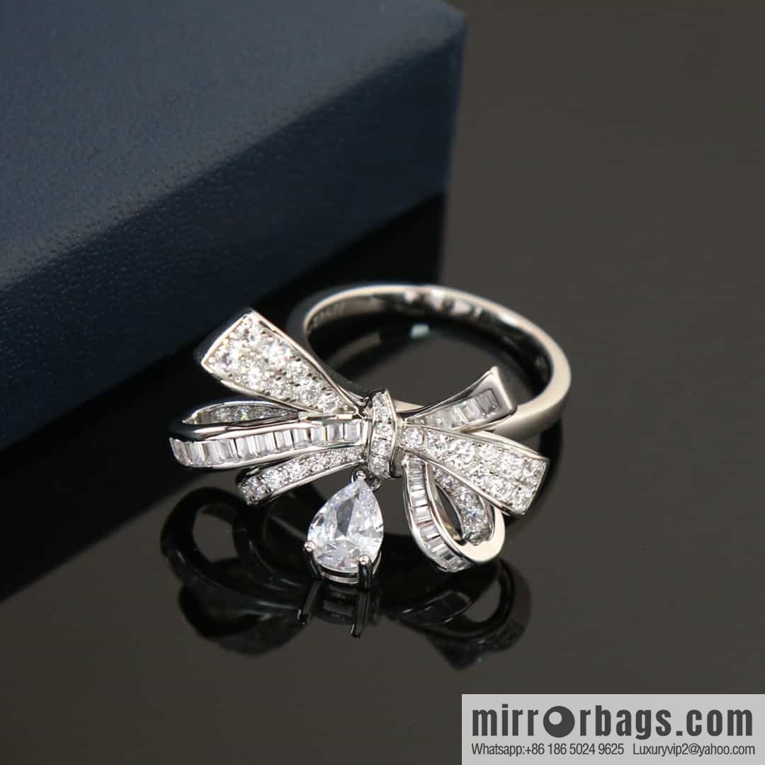 GRAFF full diamond bow droplet ring