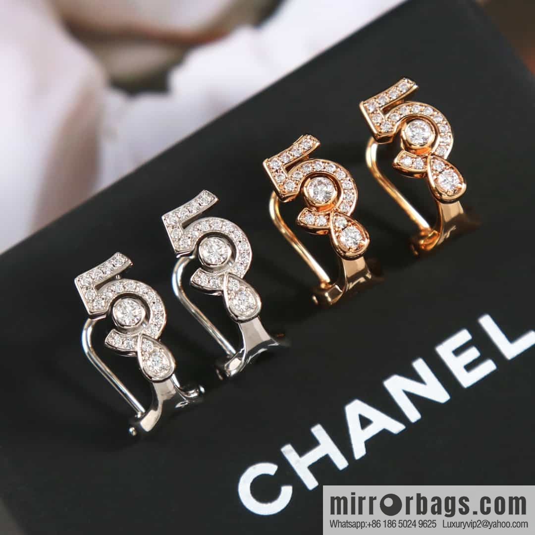 New ☑️ Chanel C1 No. 5 5 earrings earrings