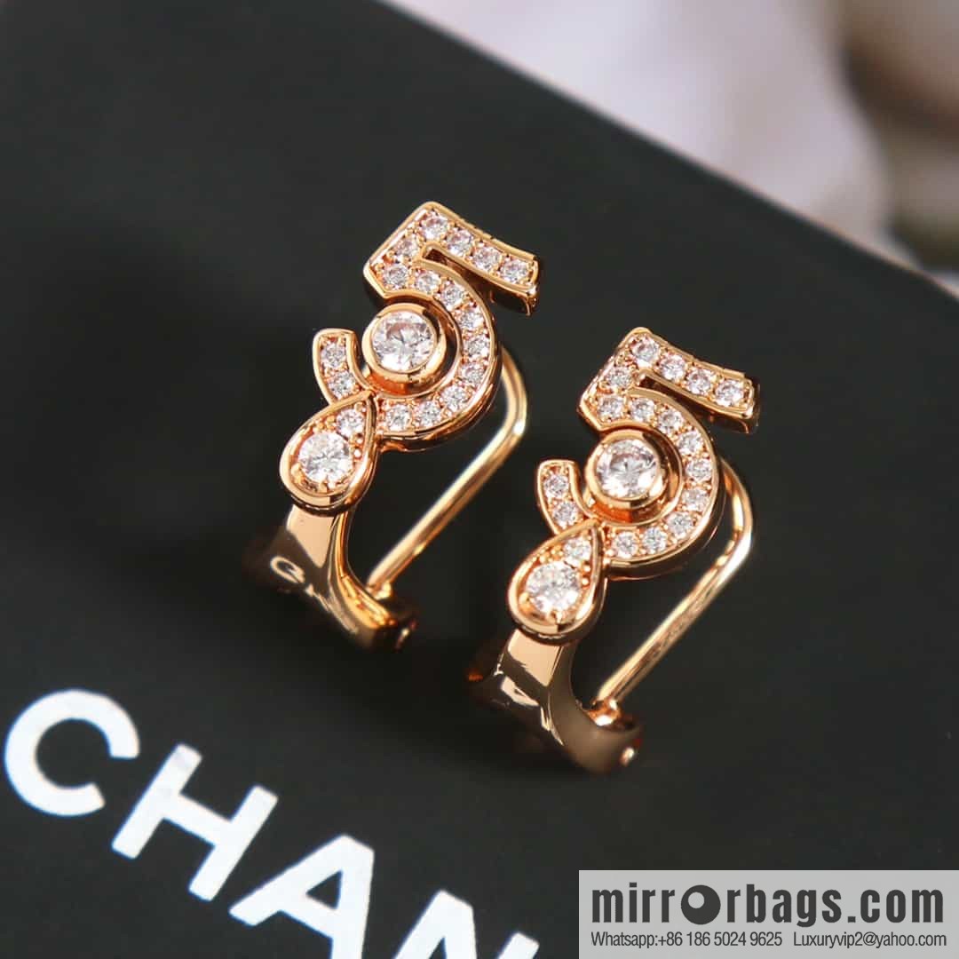 New ☑️ Chanel C1 No. 5 5 earrings earrings