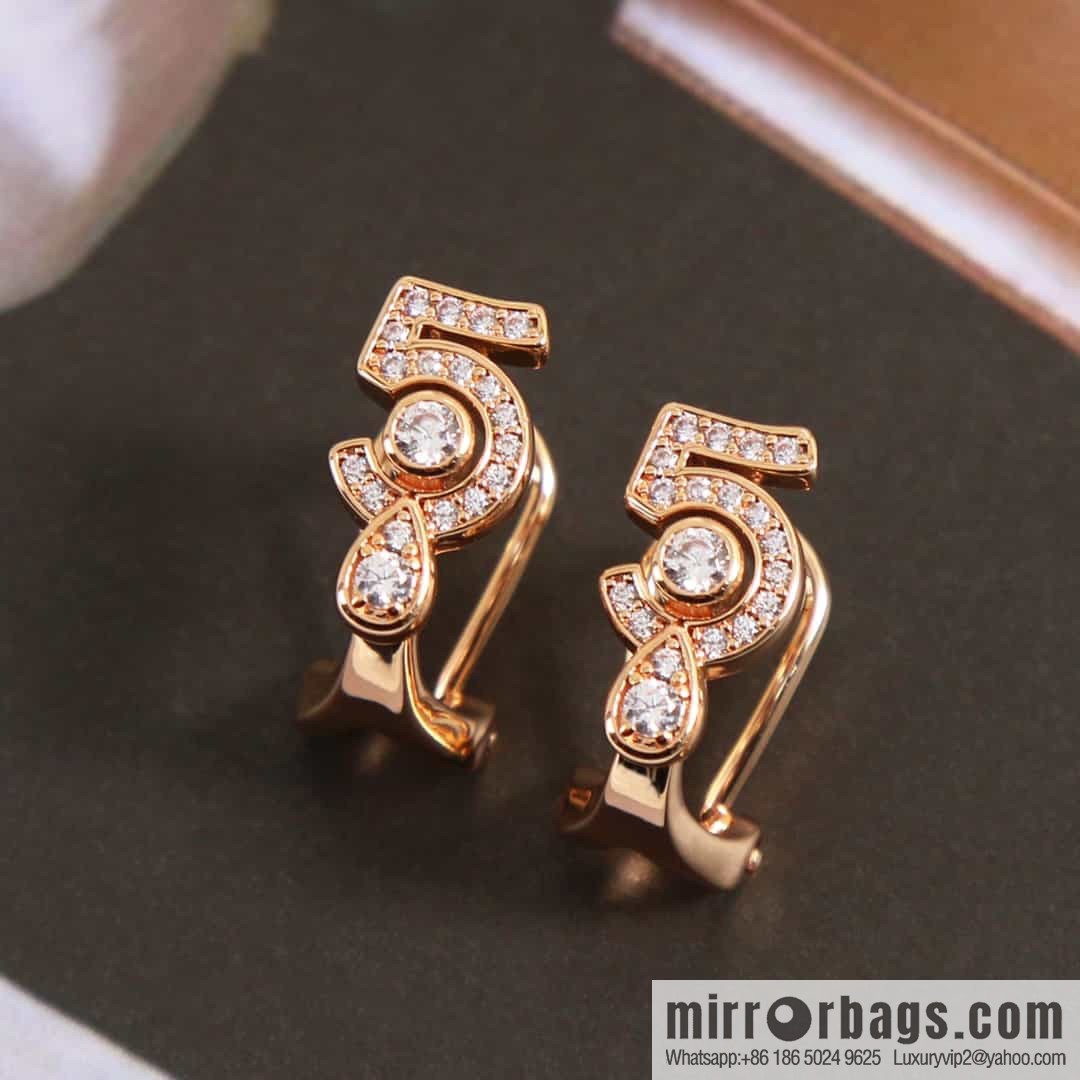New ☑️ Chanel C1 No. 5 5 earrings earrings