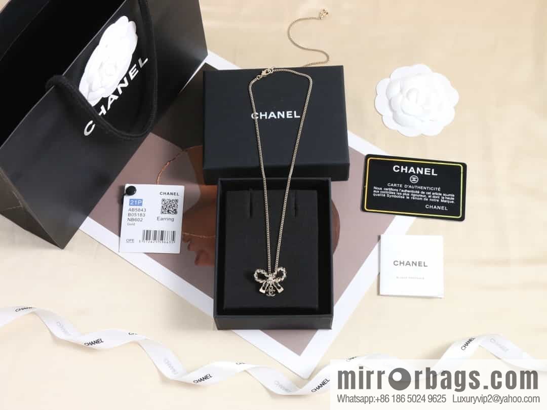 New ☑️ Chanel double c black leather rope bow necklace