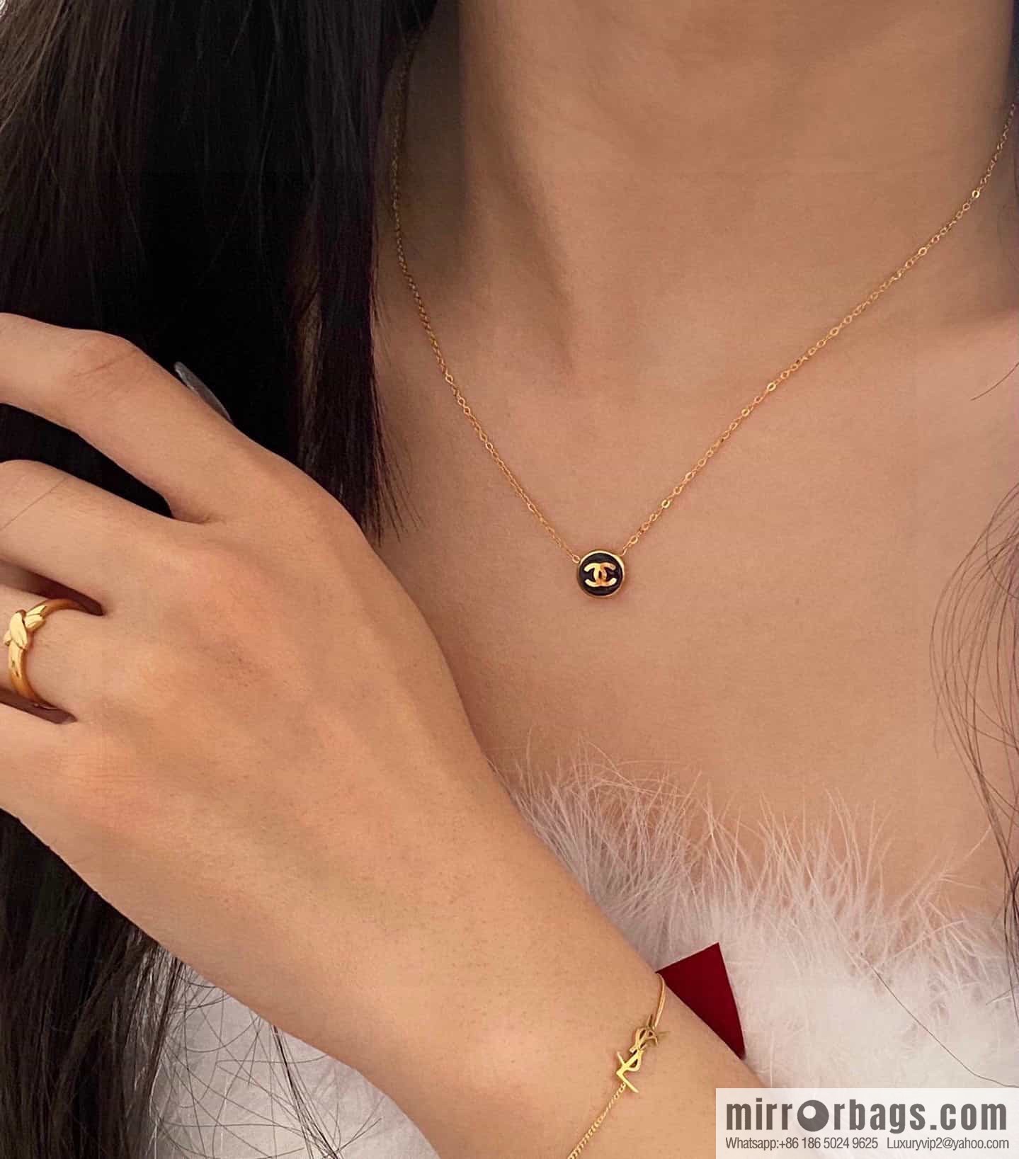 New ☑️ Chanel gold double c golden bean necklace