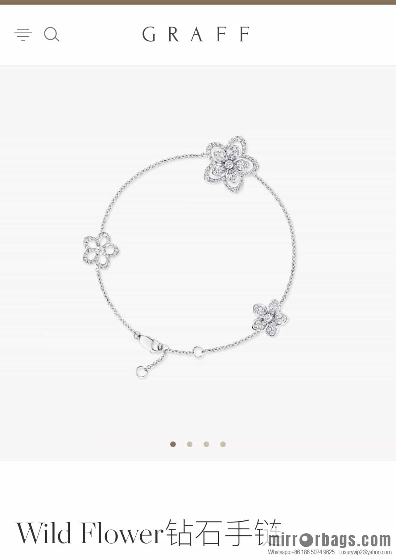 GRAFF Triple flower bracelet