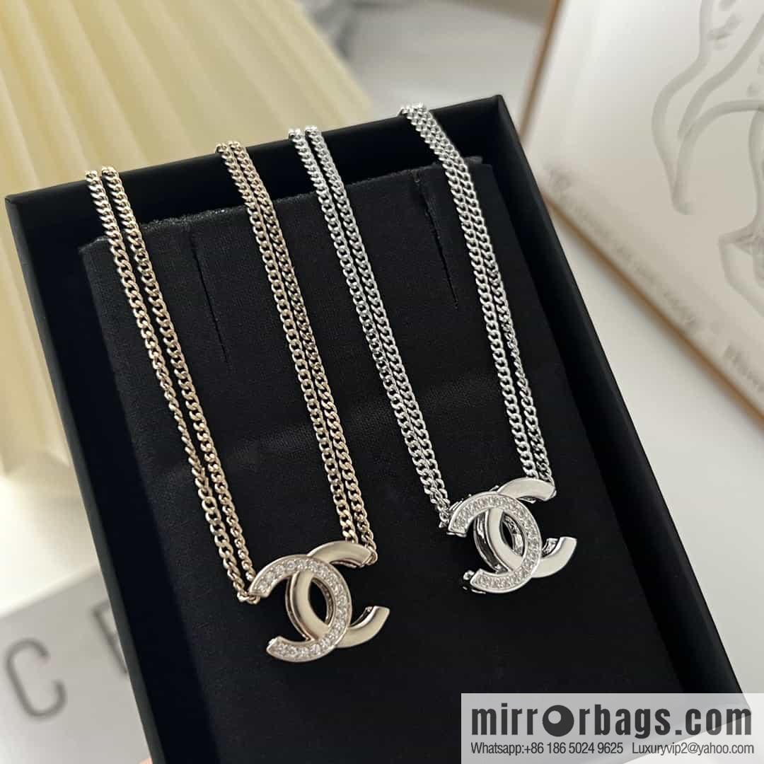 New ☑️ Chanel double layer double c cut-out letter necklace