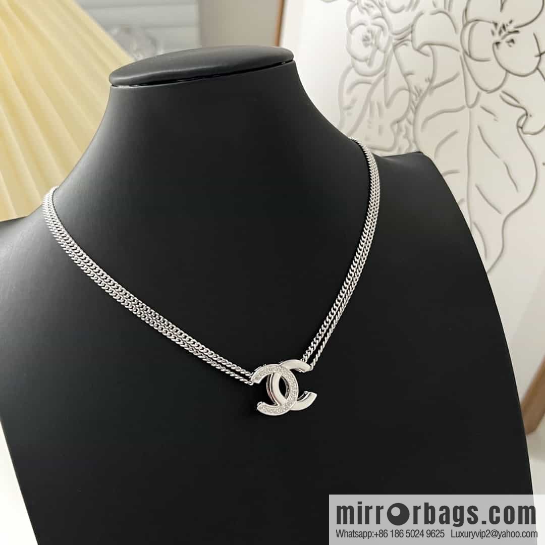 New ☑️ Chanel double layer double c cut-out letter necklace