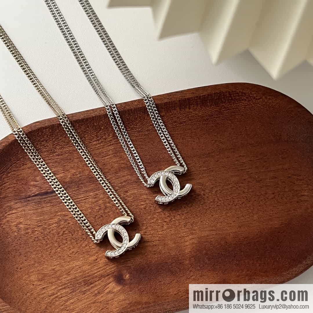 New ☑️ Chanel double layer double c cut-out letter necklace