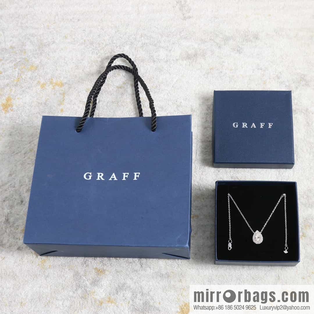 GRAFF Droplet-shaped full diamond necklace