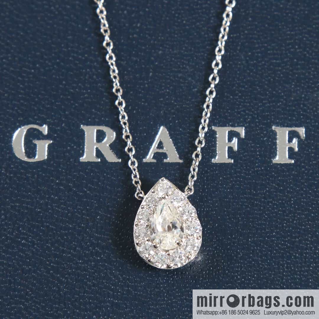 GRAFF Droplet-shaped full diamond necklace