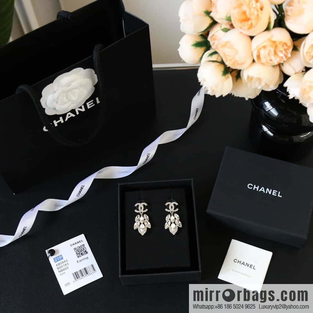 New ☑️ Chanel C2 double c horse eye drill earrings