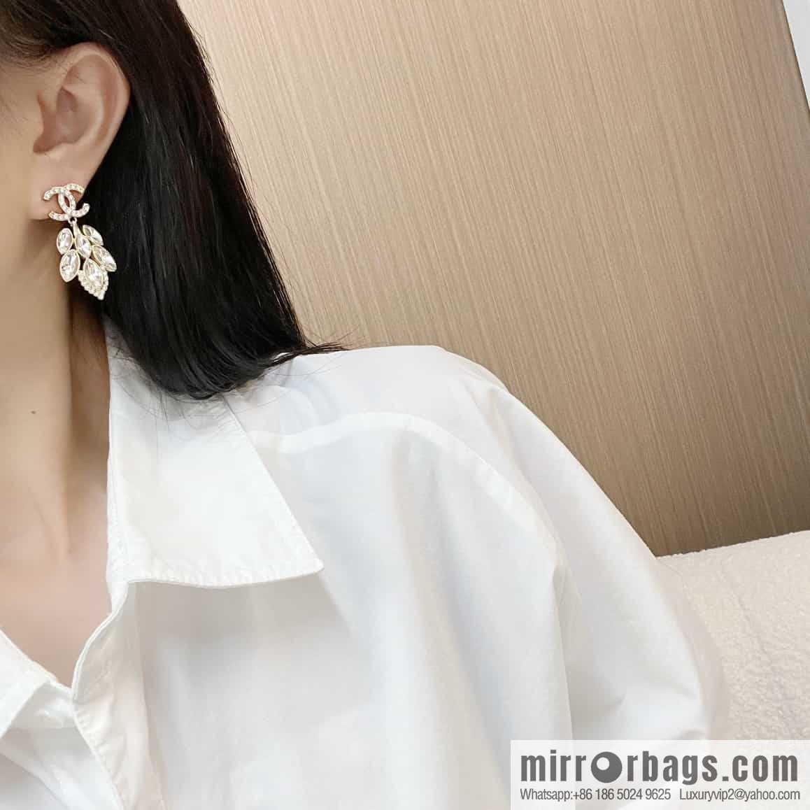 New ☑️ Chanel C2 double c horse eye drill earrings