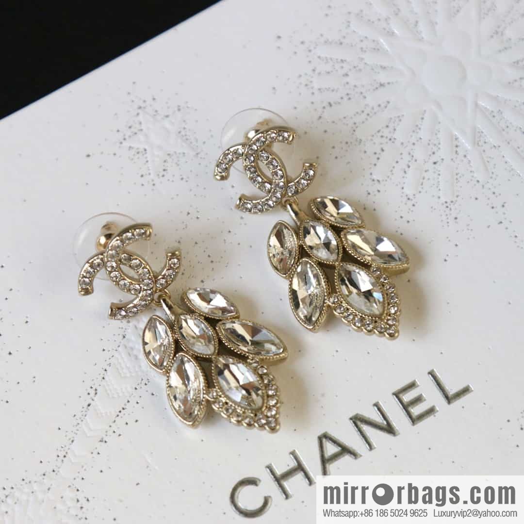 New ☑️ Chanel C2 double c horse eye drill earrings