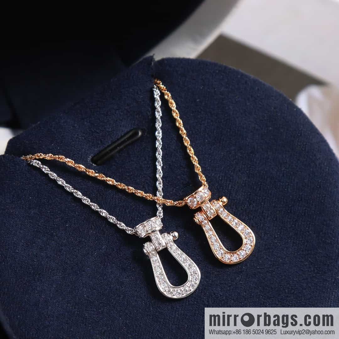 Fred's diamond horseshoe necklace