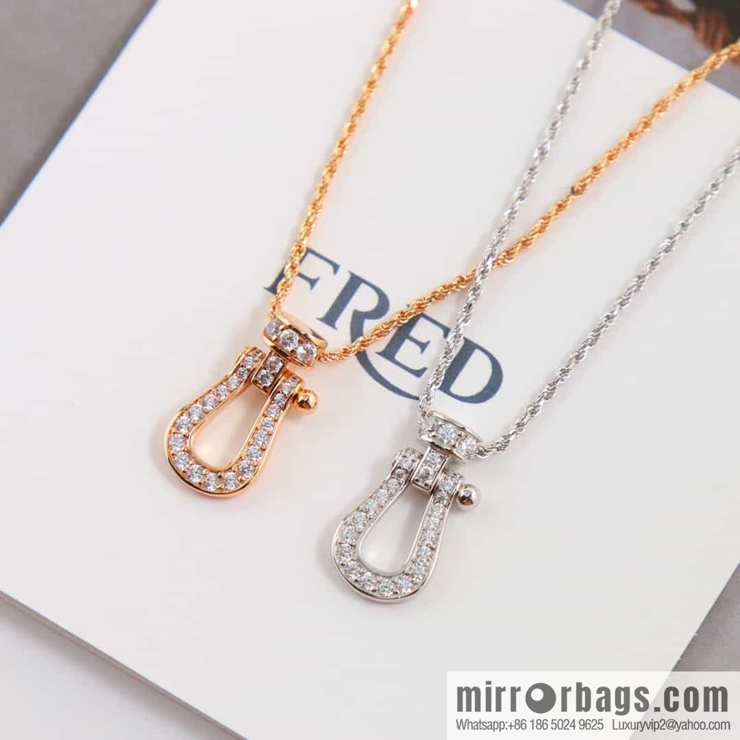 Fred's diamond horseshoe necklace