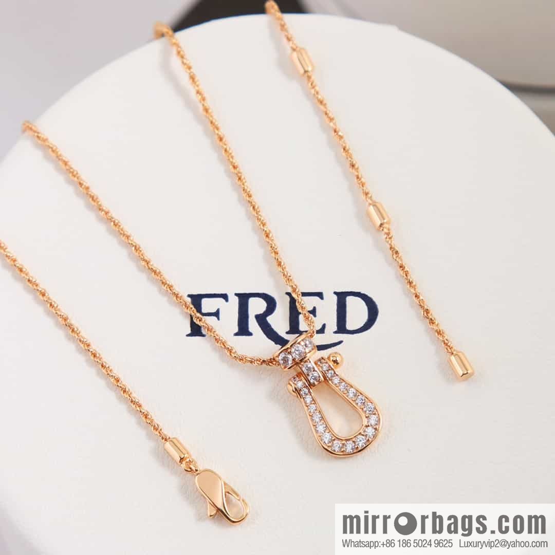 Fred's diamond horseshoe necklace