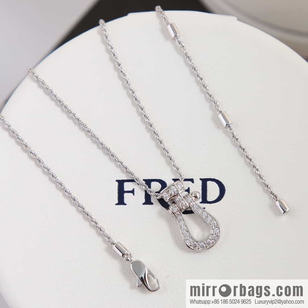 Fred's diamond horseshoe necklace