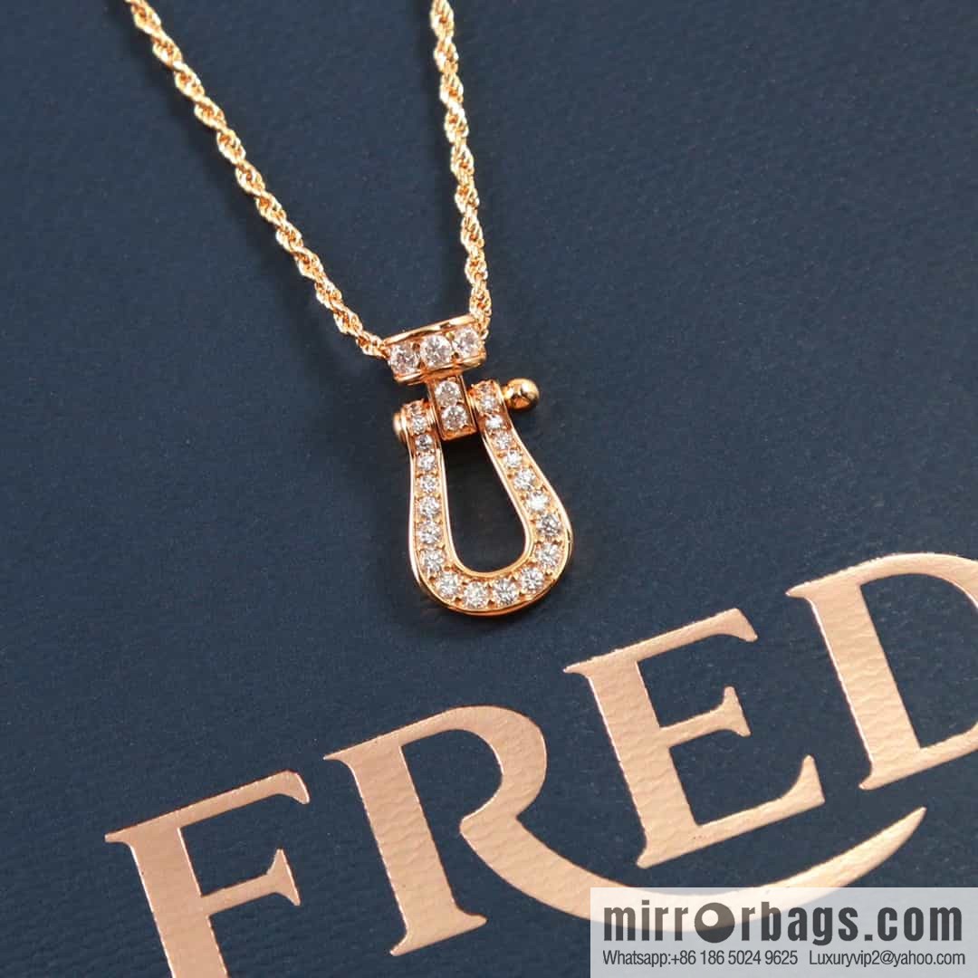 Fred's diamond horseshoe necklace