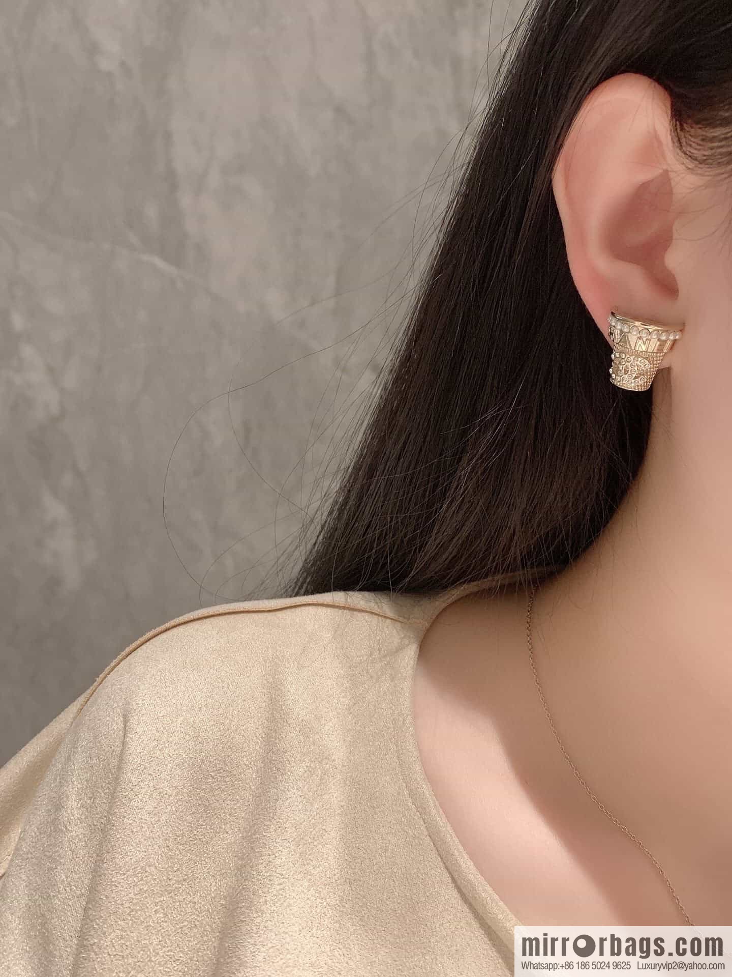 New ☑️ Chanel C1 double c full diamond flower pot stud earrings