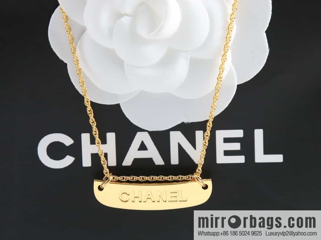New ☑️ Chanel medieval series gold bar letter necklace