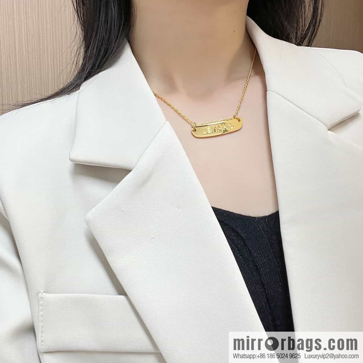 New ☑️ Chanel medieval series gold bar letter necklace