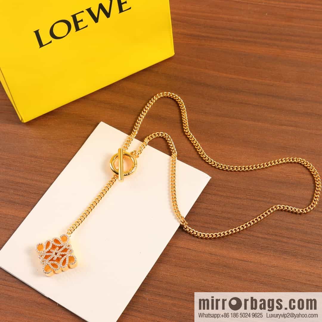 LOEWE Diamond mooncake necklace