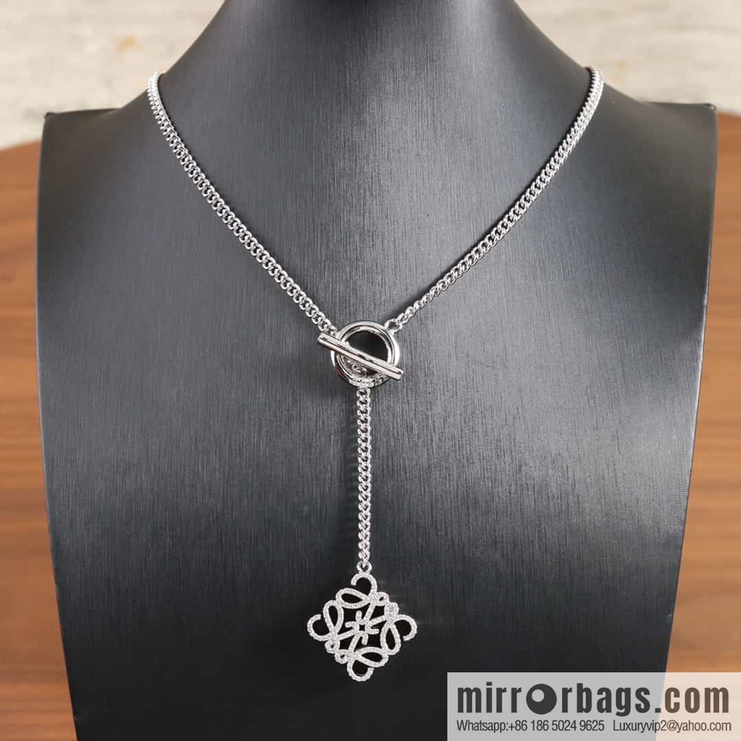 LOEWE Diamond mooncake necklace