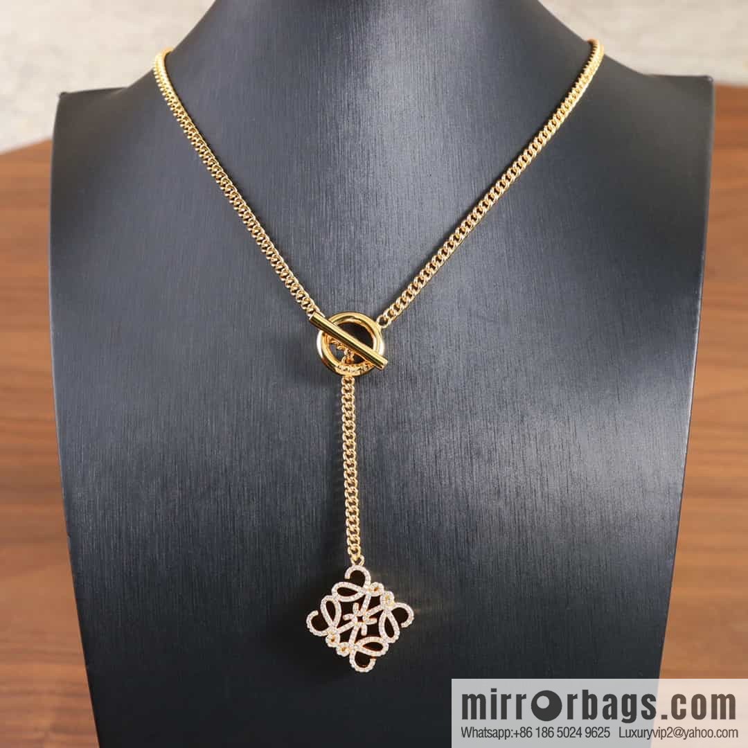 LOEWE Diamond mooncake necklace