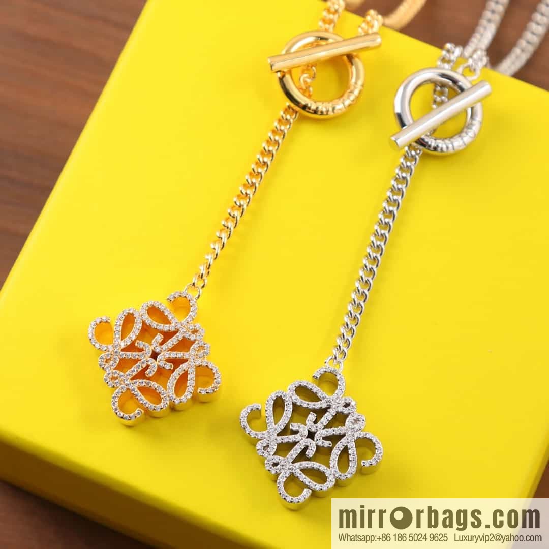 LOEWE Diamond mooncake necklace