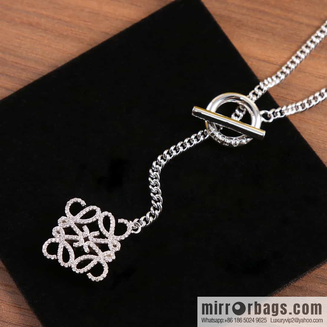 LOEWE Diamond mooncake necklace