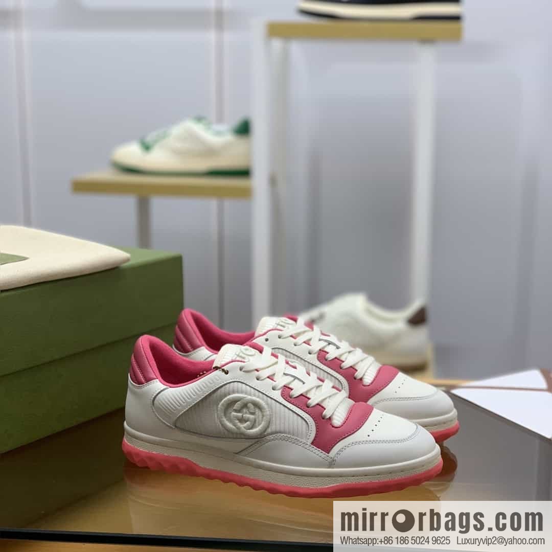 Gucci Gucci beige pink leather women's sports and leisure shoes