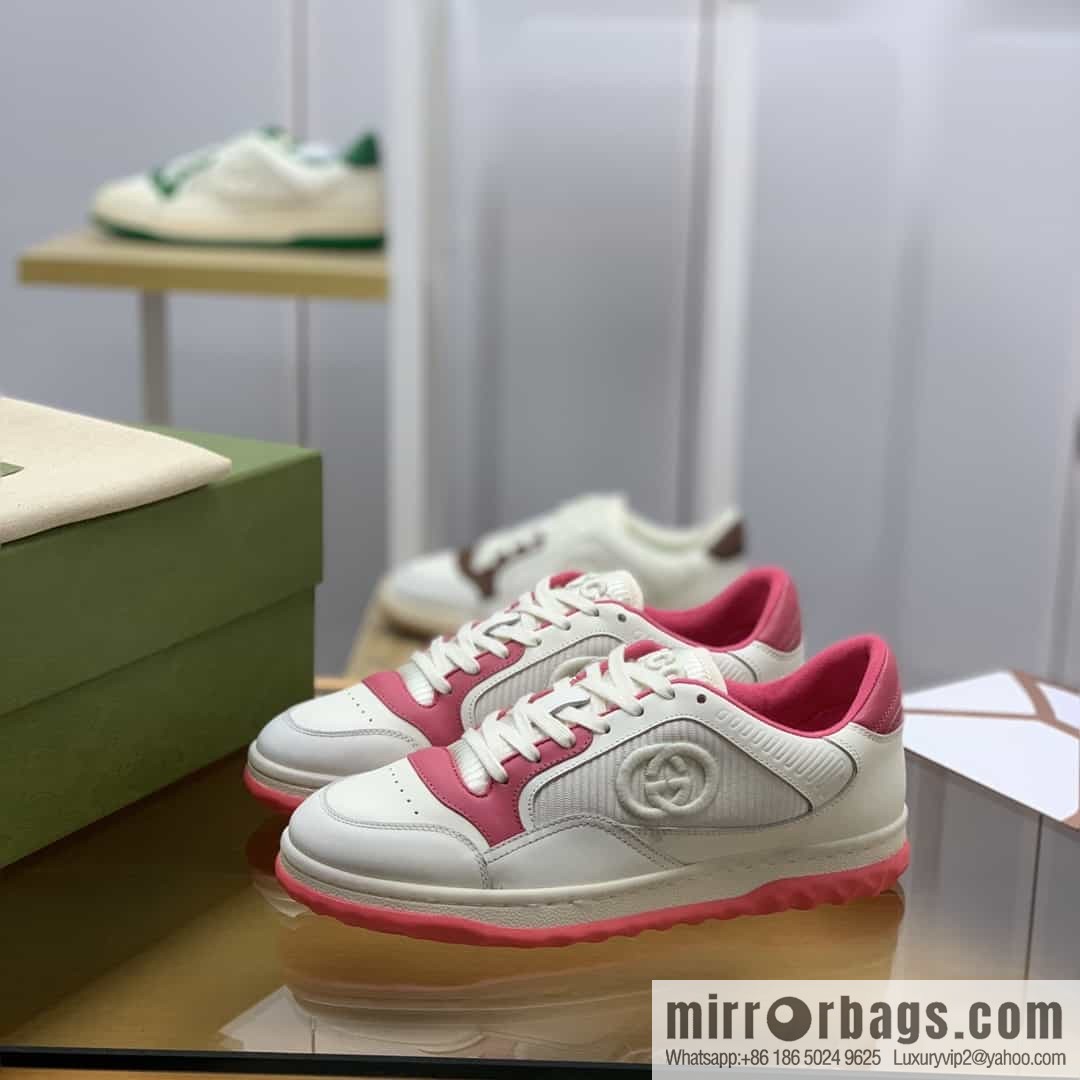 Gucci Gucci beige pink leather women's sports and leisure shoes
