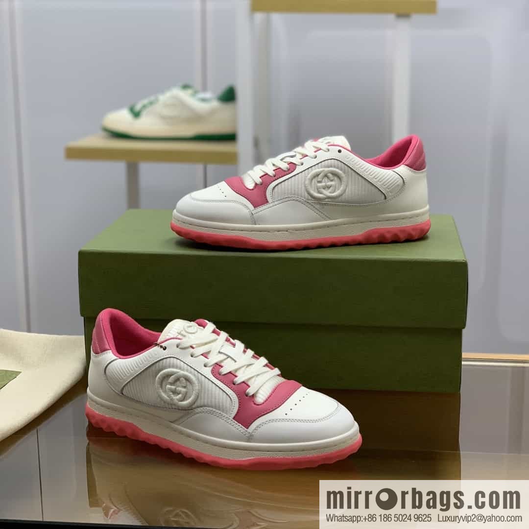 Gucci Gucci beige pink leather women's sports and leisure shoes