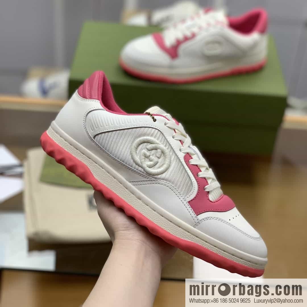 Gucci Gucci beige pink leather women's sports and leisure shoes