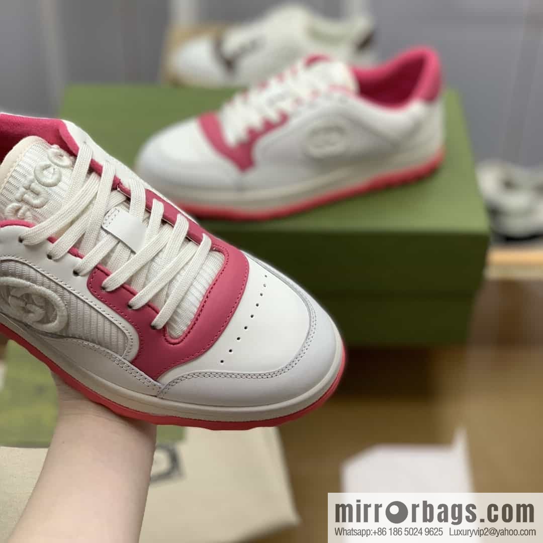 Gucci Gucci beige pink leather women's sports and leisure shoes