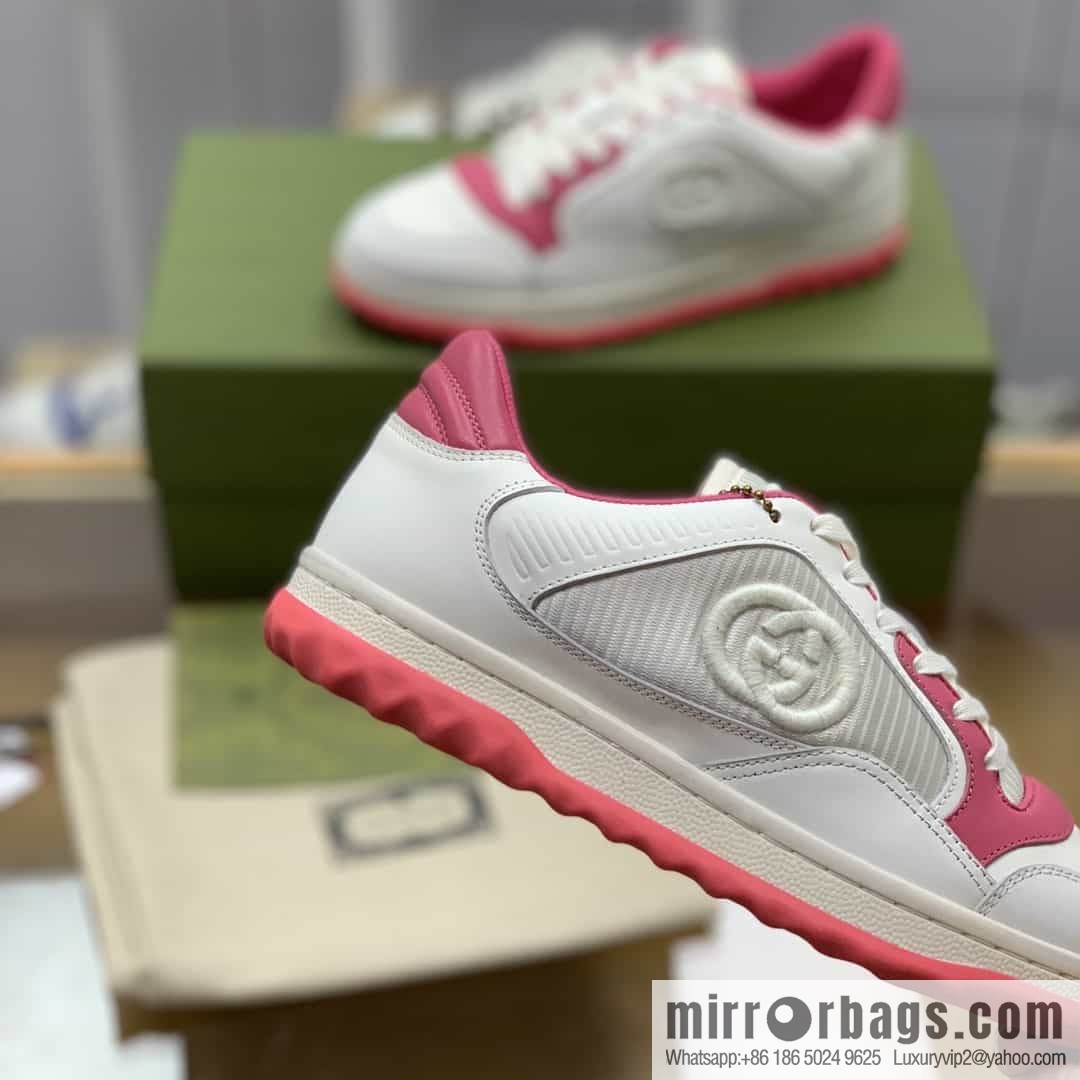 Gucci Gucci beige pink leather women's sports and leisure shoes