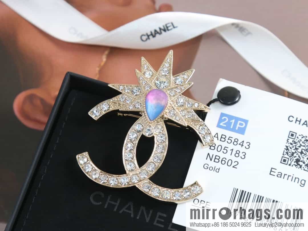 New ☑️ Chanel Double C Full Diamond Double C Brooch