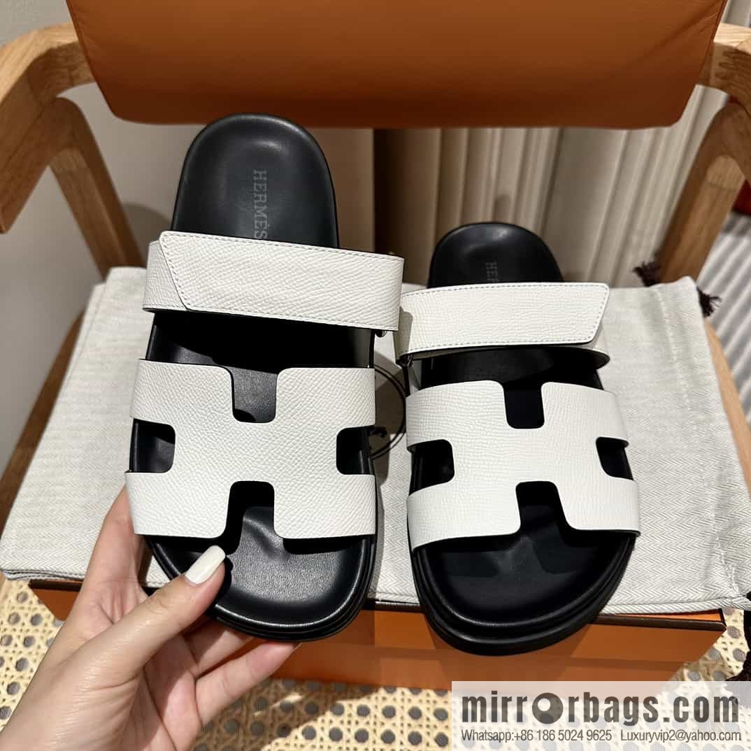 Hermes Hermès imported Italian European original A ➕ leather outsole women's sandals