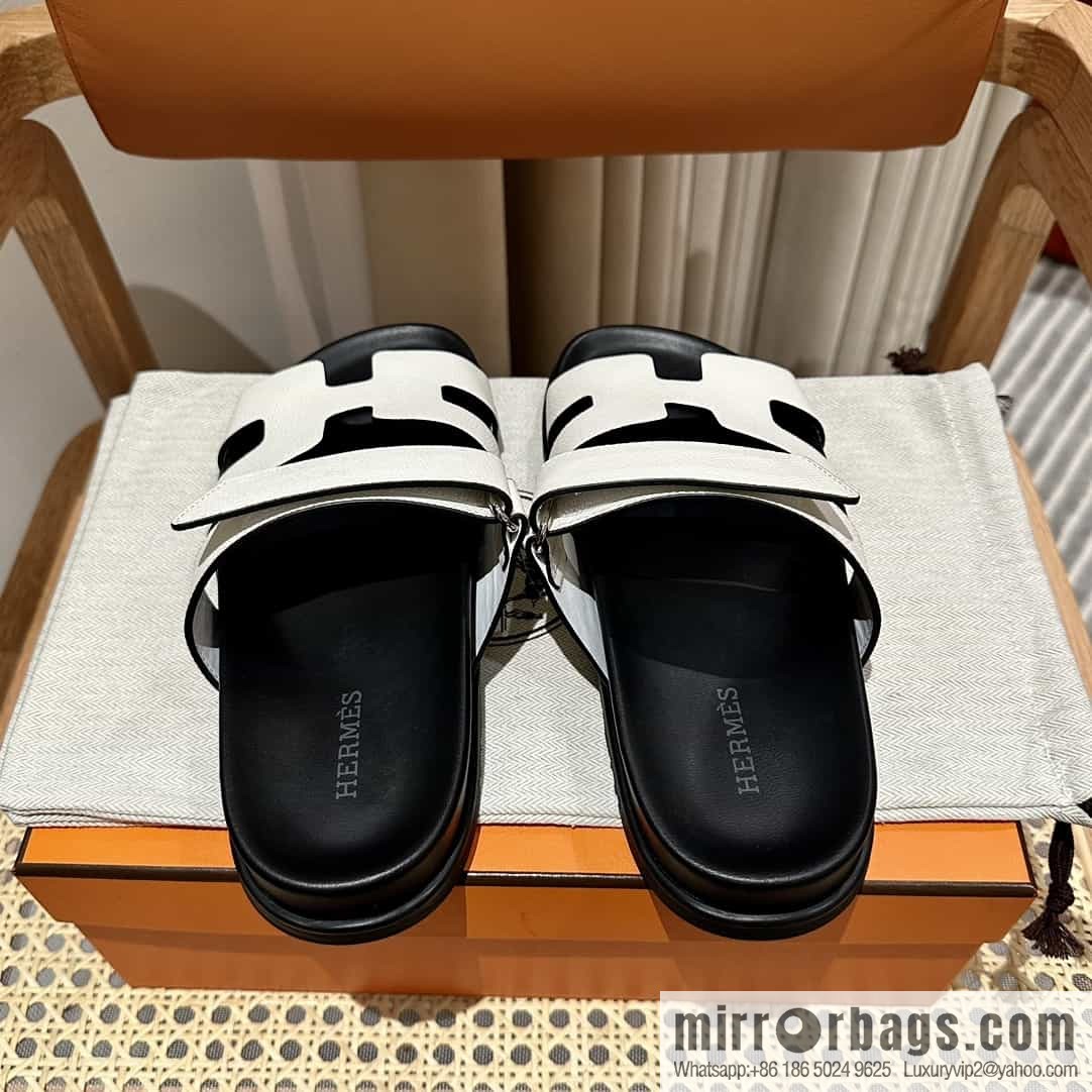 Hermes Hermès imported Italian European original A ➕ leather outsole women's sandals